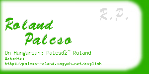 roland palcso business card